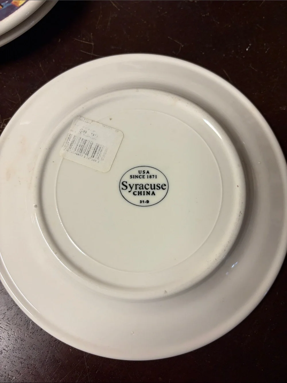 Multicolor Rim Ceramic Dinner Plates - Set of 8